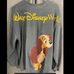 Lady and Tramp Disneyworld adult sweatshirt, Large, NWOT